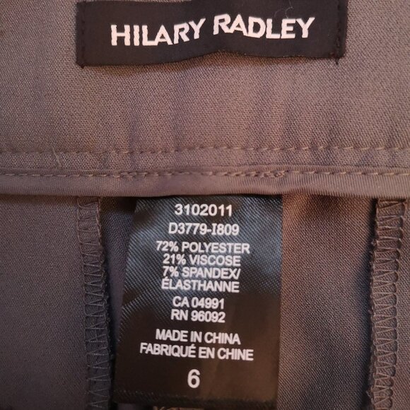 2 / $30.00 - Hilary Radley Ladies Size 6 Dark Grey Straight Leg Dress Pants - Picture 3 of 5
